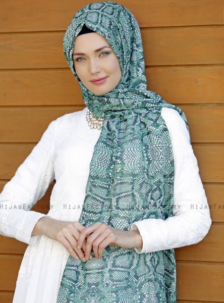 Dounia - Hijab Estampado Verde
