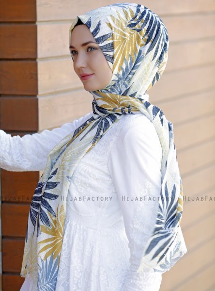 Dounia - Hijab Estampado Mostaza