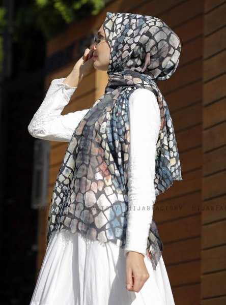 Dounia - Hijab Estampado Piedra