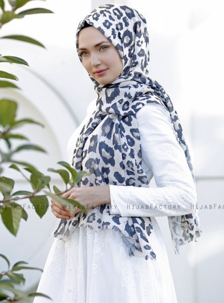 Dounia - Hijab Estampado Marrón