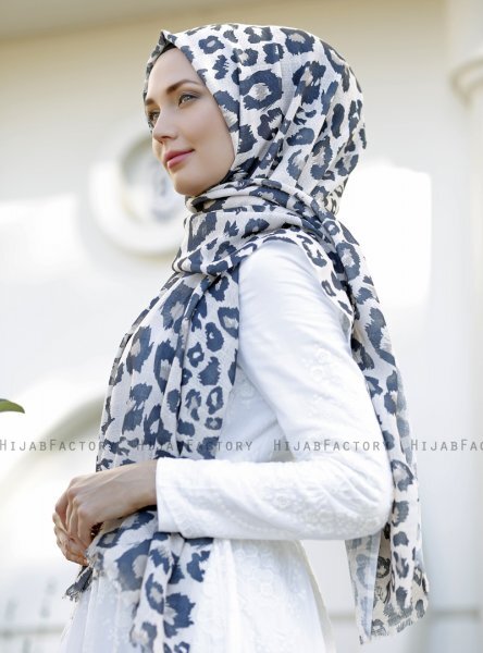 Dounia - Hijab Estampado Marrón