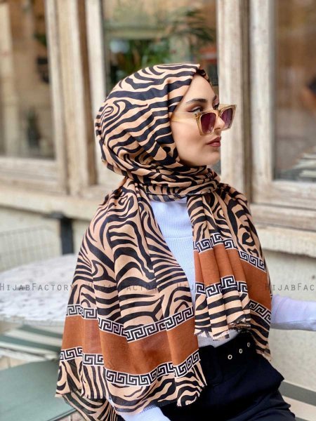 Kadifa - Hijab Estampado De Algodón Mostaza - Mirach