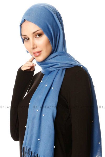 Kadri - Hijab Azul Con Perlas - Özsoy