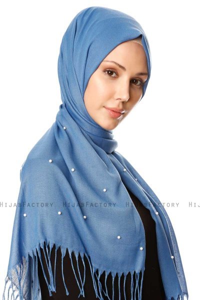 Kadri - Hijab Azul Con Perlas - Özsoy