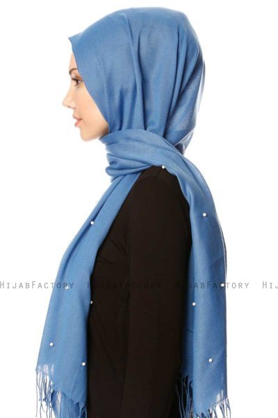 Kadri - Hijab Azul Con Perlas - Özsoy