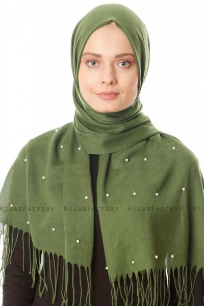 Kadri - Hijab Caqui Con Perlas - Özsoy
