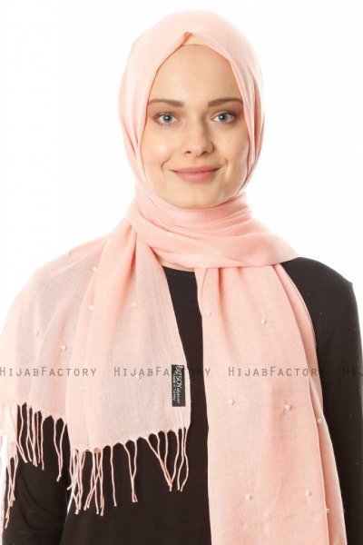 Kadri - Hijab Salmón Con Perlas - Özsoy