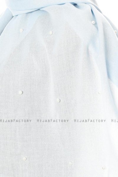 Kadri - Hijab Gris Claro Con Perlas - Özsoy