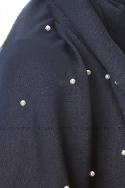 Kadri - Hijab Azul Marino Con Perlas - Özsoy