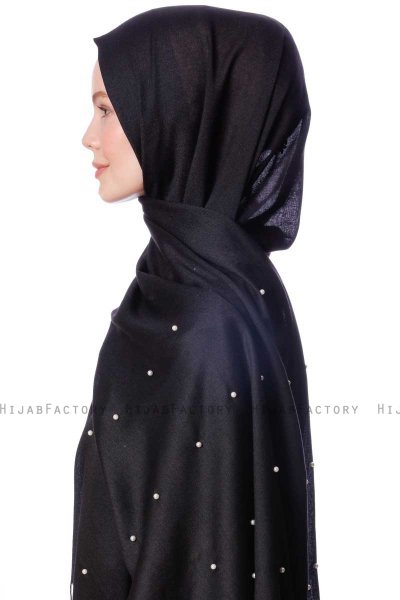 Kadri - Hijab Negro Con Perlas - Özsoy