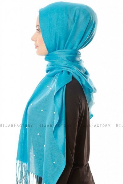 Kadri - Hijab Turquesa Con Perlas - Özsoy