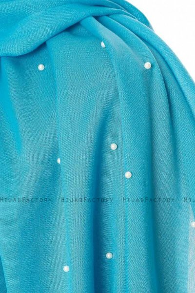 Kadri - Hijab Turquesa Con Perlas - Özsoy
