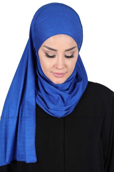 Kaisa - Hijab De Algodón Práctico Azul