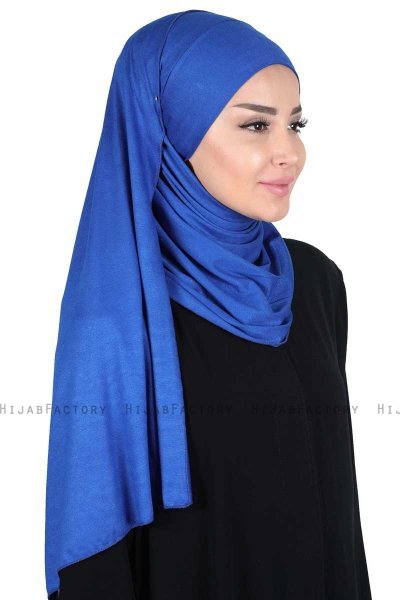 Kaisa - Hijab De Algodón Práctico Azul
