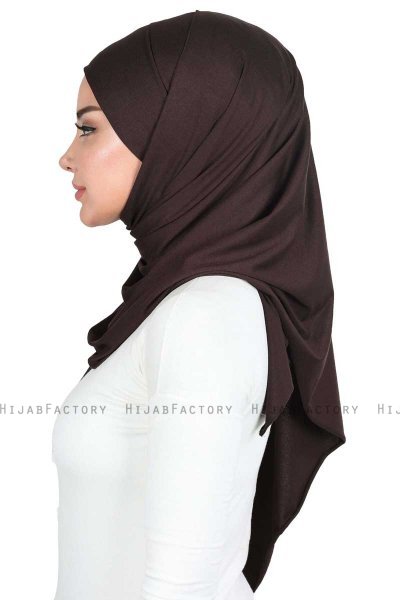 Kaisa - Hijab De Algodón Práctico Marrón