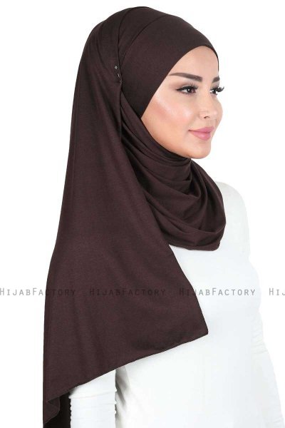 Kaisa - Hijab De Algodón Práctico Marrón