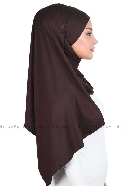 Kaisa - Hijab De Algodón Práctico Marrón