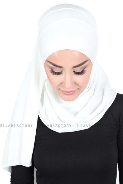 Kaisa - Hijab De Algodón Práctico Crema