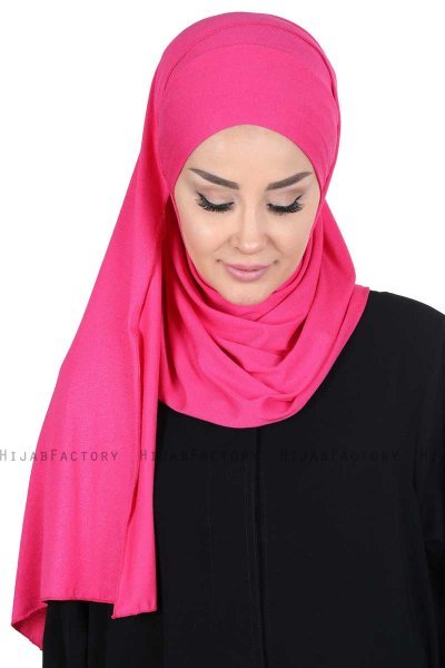 Kaisa - Hijab De Algodón Práctico Fucsia