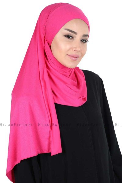 Kaisa - Hijab De Algodón Práctico Fucsia