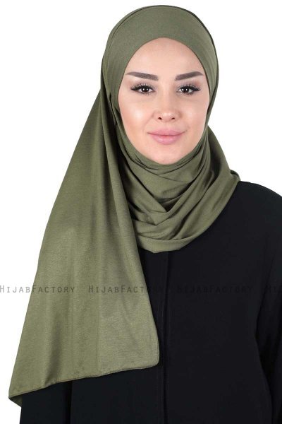 Kaisa - Hijab De Algodón Práctico Caqui