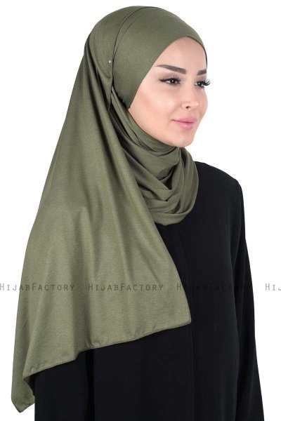 Kaisa - Hijab De Algodón Práctico Caqui