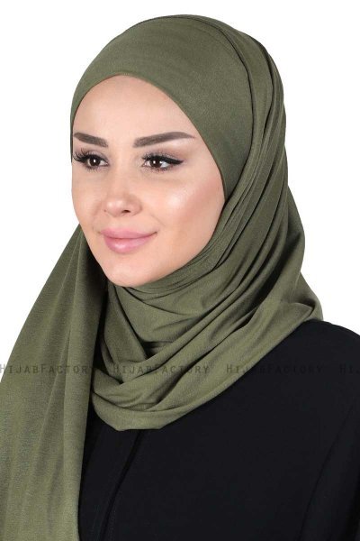 Kaisa - Hijab De Algodón Práctico Caqui