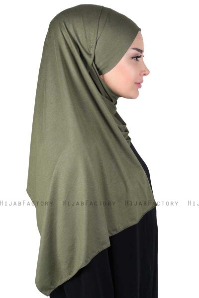 Kaisa - Hijab De Algodón Práctico Caqui