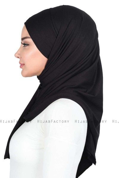 Kaisa - Hijab De Algodón Práctico Negro