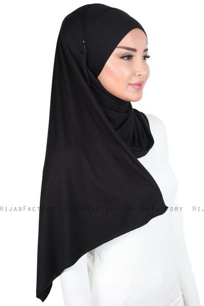 Kaisa - Hijab De Algodón Práctico Negro