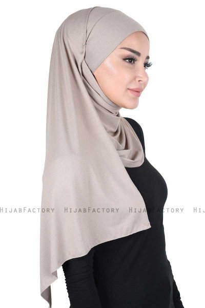 Kaisa - Hijab De Algodón Práctico Taupe