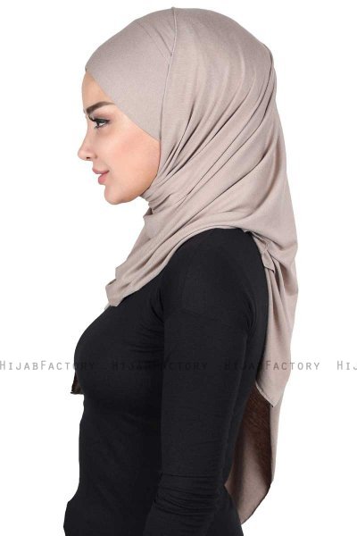 Kaisa - Hijab De Algodón Práctico Taupe