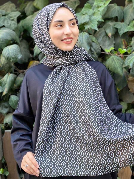 Kalila - Hijab Estampado De Algodón Verde Oscuro