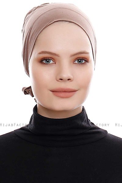 Kiraz - Pañuelo XXL Algodón Taupe Oscuro - Ecardin