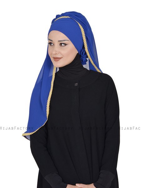 Louise - Hijab Práctico Azul - Ayse Turban
