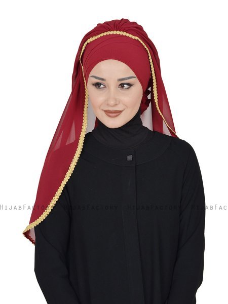 Louise - Hijab Práctico Burdeos - Ayse Turban