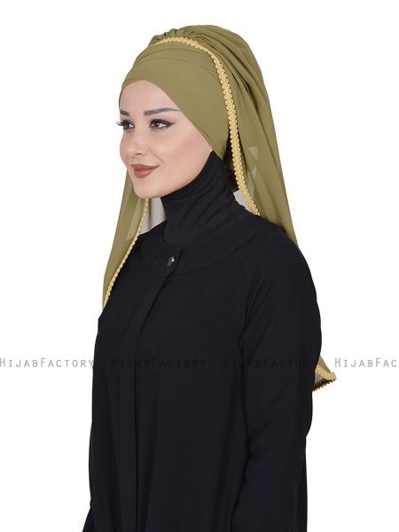 Louise - Hijab Práctico Caqui - Ayse Turban