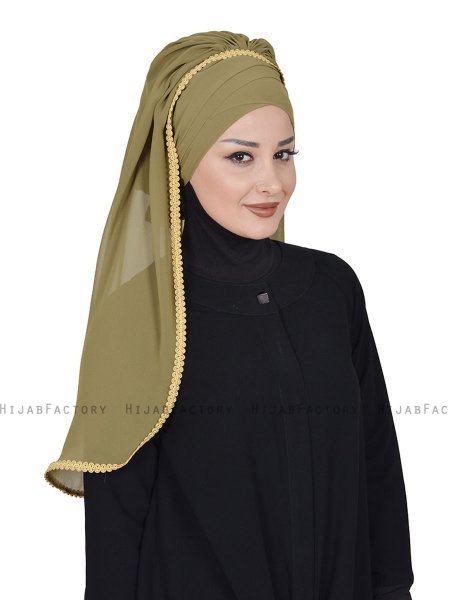 Louise - Hijab Práctico Caqui - Ayse Turban