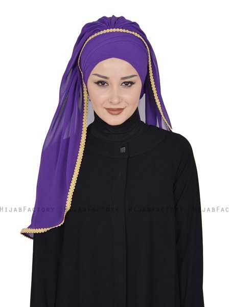 Louise - Hijab Práctico Púrpura - Ayse Turban