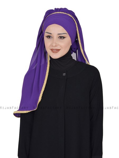 Louise - Hijab Práctico Púrpura - Ayse Turban