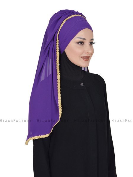 Louise - Hijab Práctico Púrpura - Ayse Turban