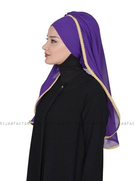 Louise - Hijab Práctico Púrpura - Ayse Turban