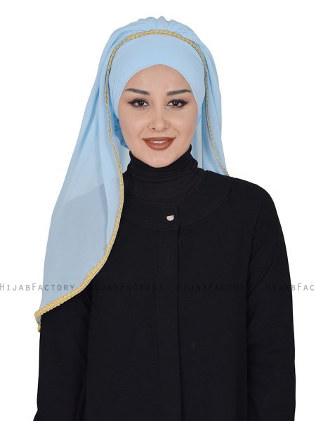 Louise - Hijab Práctico Azul Claro - Ayse Turban
