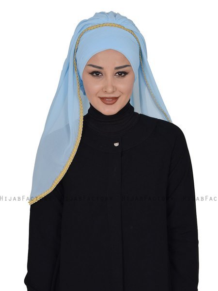 Louise - Hijab Práctico Azul Claro - Ayse Turban
