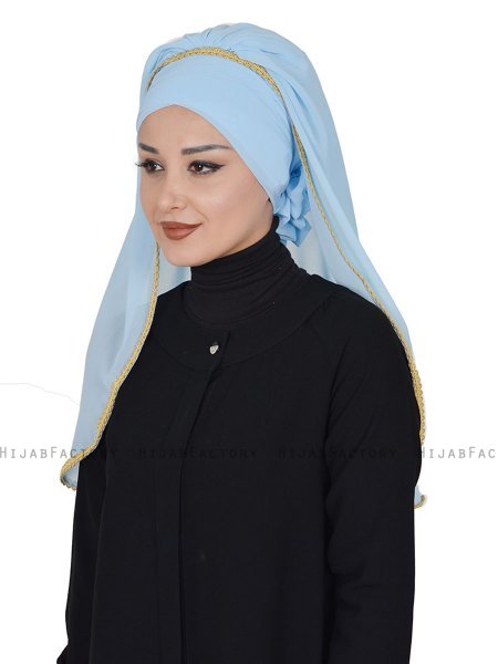 Louise - Hijab Práctico Azul Claro - Ayse Turban