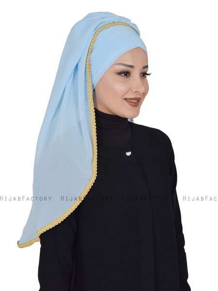 Louise - Hijab Práctico Azul Claro - Ayse Turban