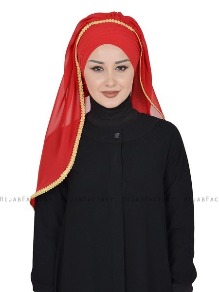 Louise - Hijab Práctico Rojo - Ayse Turban