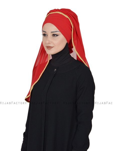 Louise - Hijab Práctico Rojo - Ayse Turban