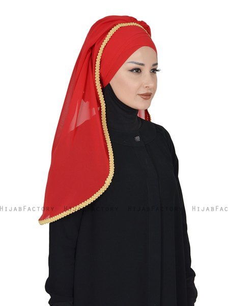 Louise - Hijab Práctico Rojo - Ayse Turban