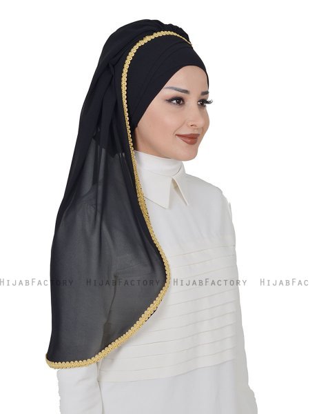 Louise - Hijab Práctico Negro - Ayse Turban